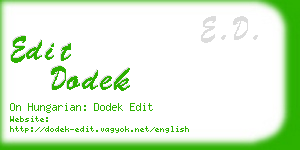 edit dodek business card